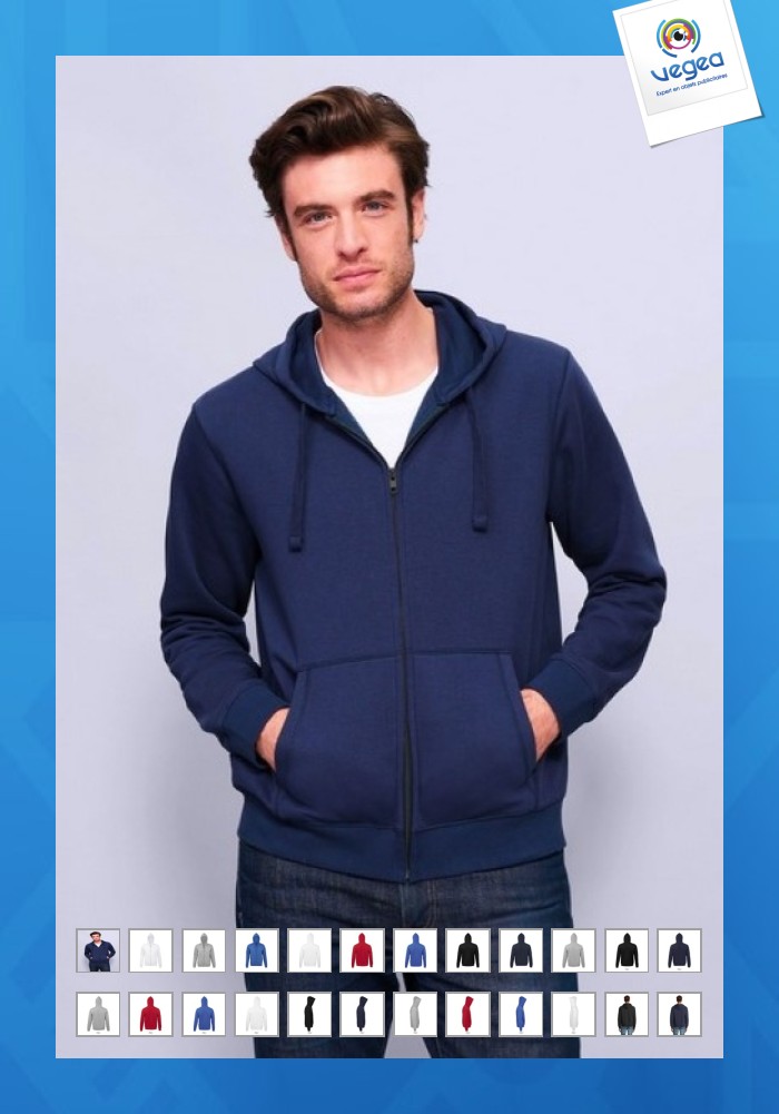 Sudadera con cremallera de 280g spike
