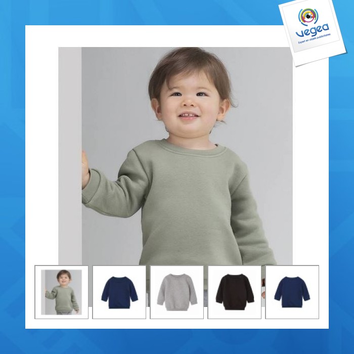 Sudadera cuello redondo bebé - sudadera baby essential