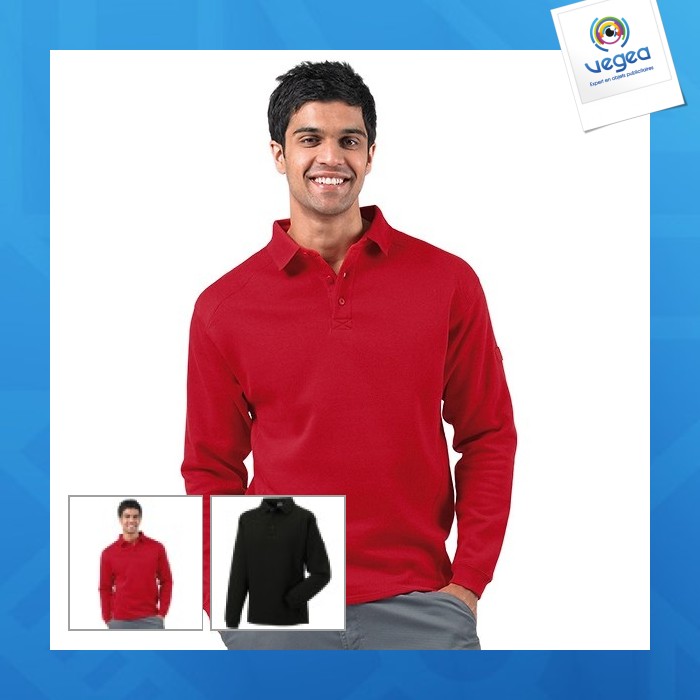 Sudadera de cuello polo personalizable russell workwear