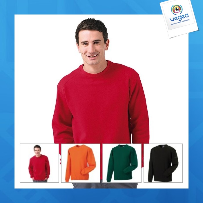 Sudadera de cuello redondo russell workwear