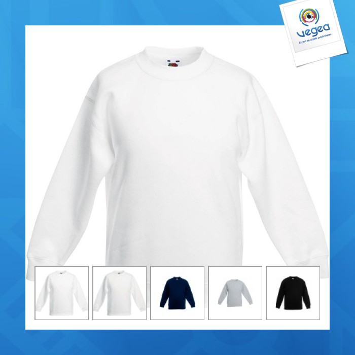 Sudadera de niño fruit of the loom con mangas rectas