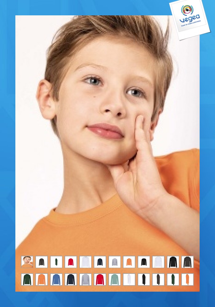 Sudadera ecorresponsable de cuello redondo para niños