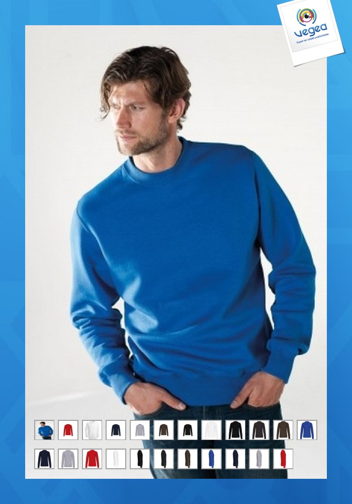 Sudadera kariban de cuello redondo