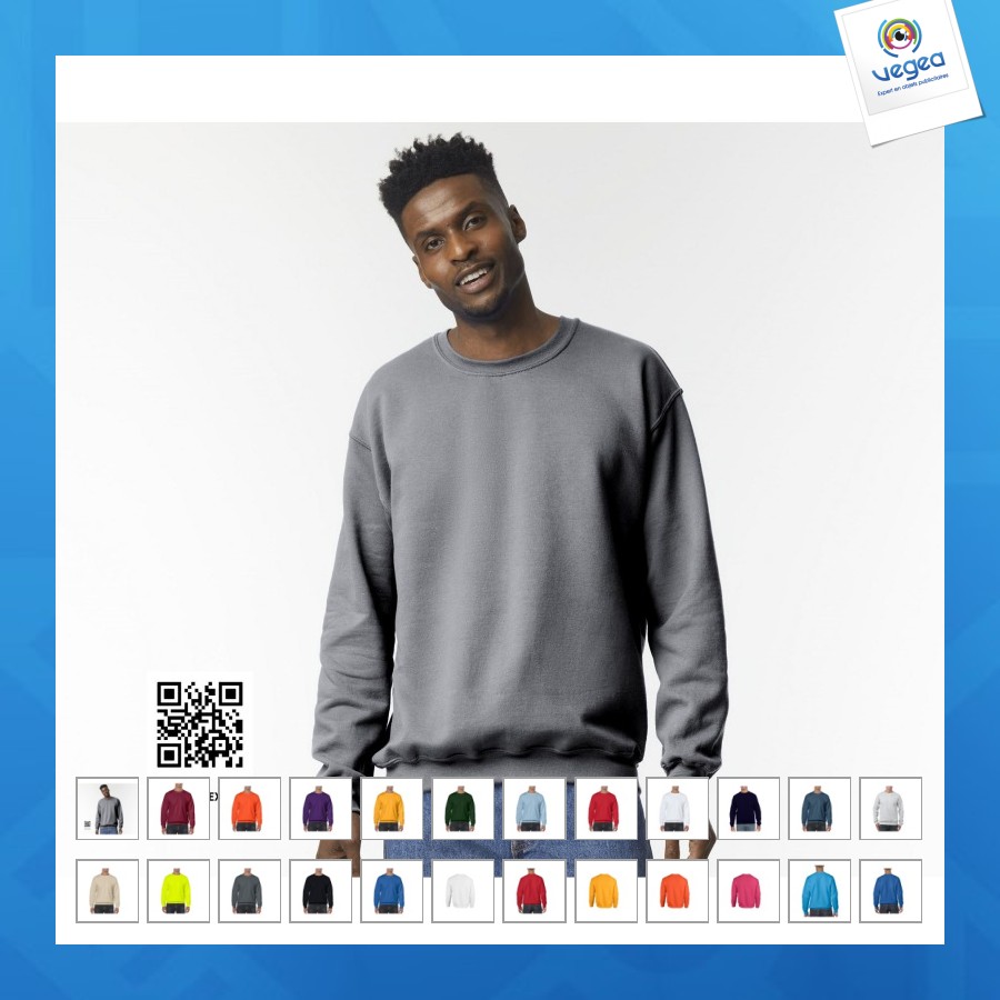 Sweat personalizable 50/50 col rond 270