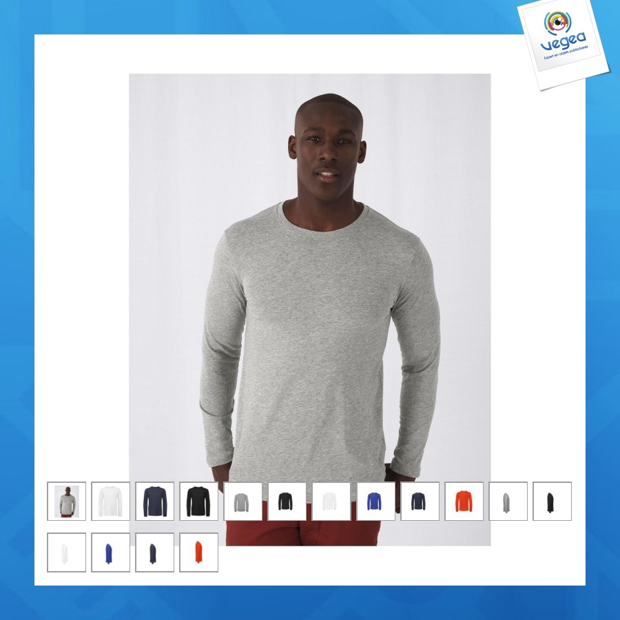 T-shirt personalizable coton bio homme lsl