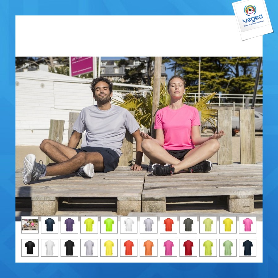 T-shirt respirant personalizable homme