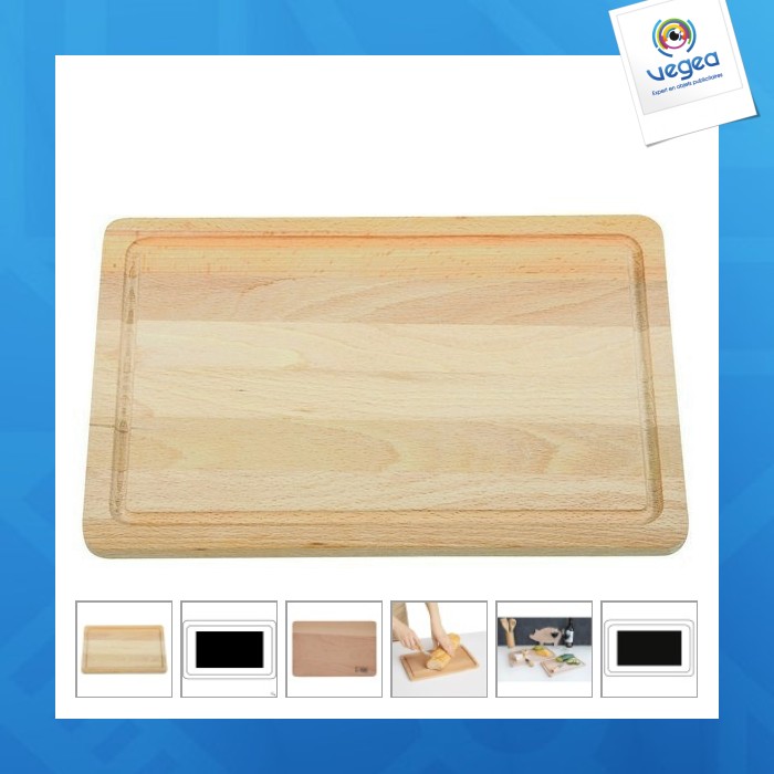 Tabla de cortar personalizable cuadrada de madera