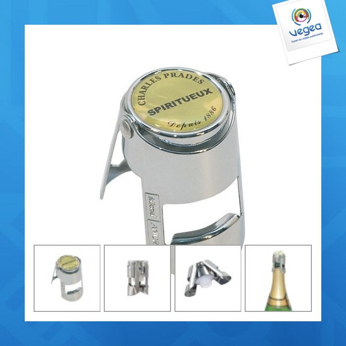 Tapón metálico para botella de champán