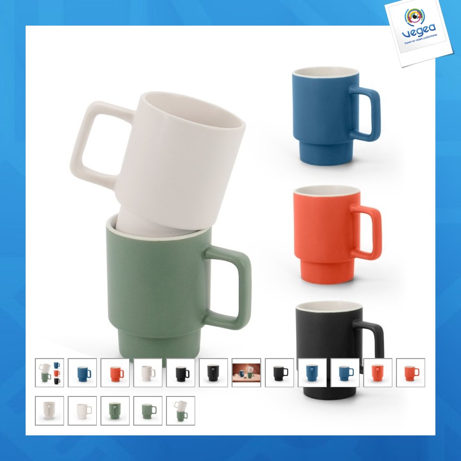 Tasse de promoción en céramique mate 330ml