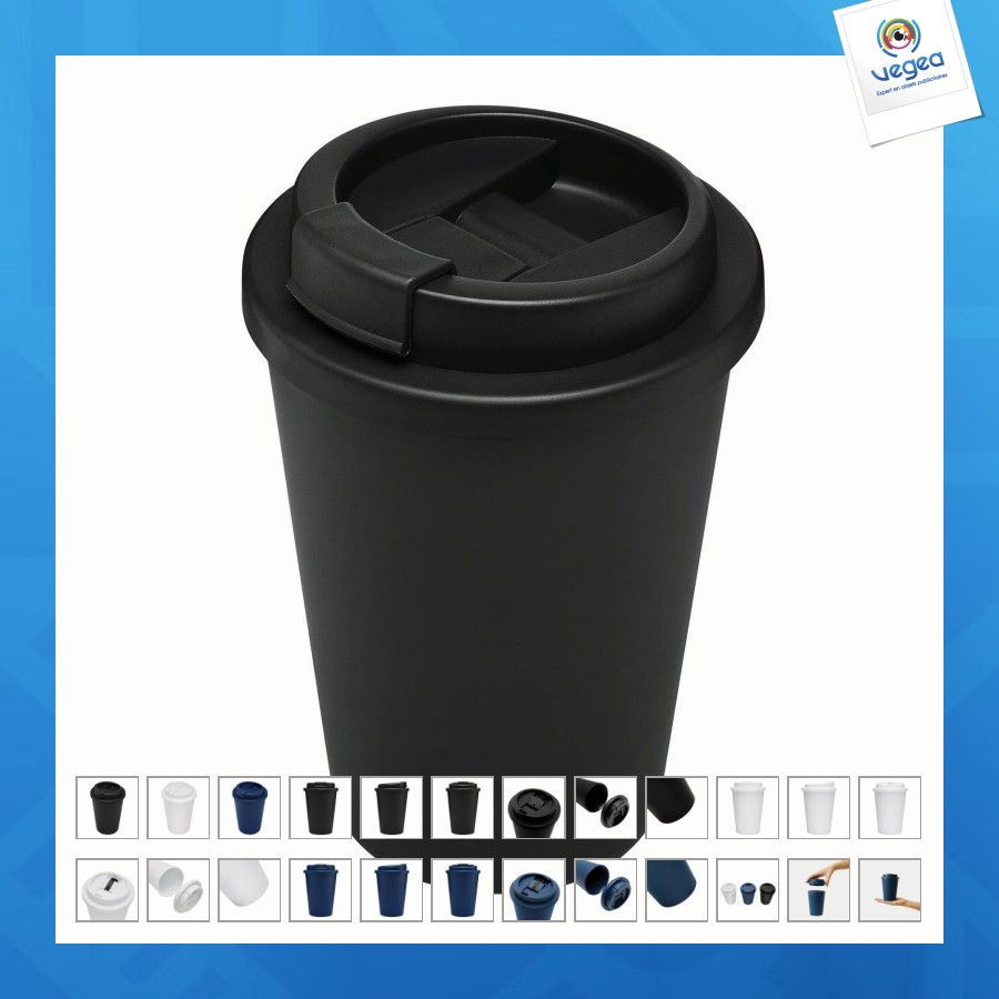 Taza aislante de doble pared reutilizable