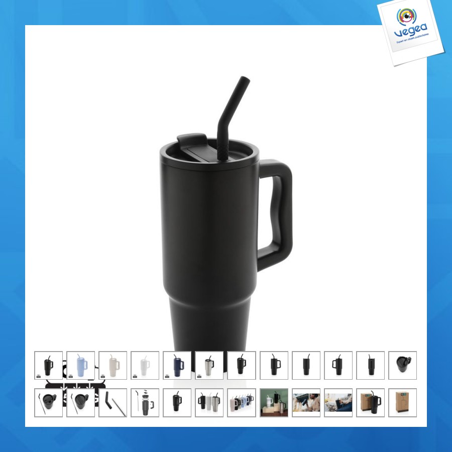 Taza de acero inoxidable reciclado embrace rcs de 900 ml