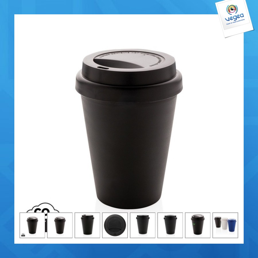 Taza de pp reciclable de doble pared de 300 ml