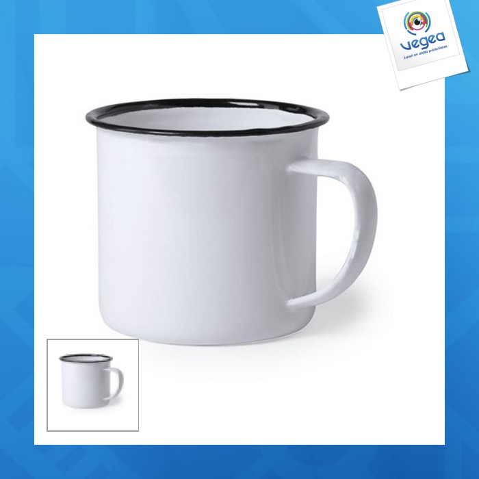 Taza metálica a todo color