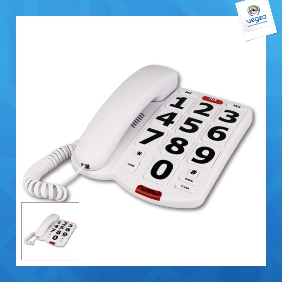 Teléfono de teclas grandes sos key