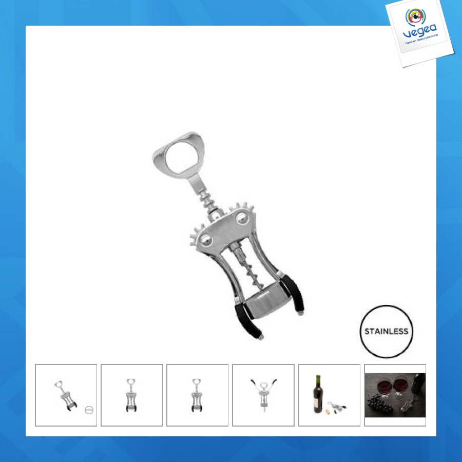 Tire-bouchon de promoción à ailettes 'napa'