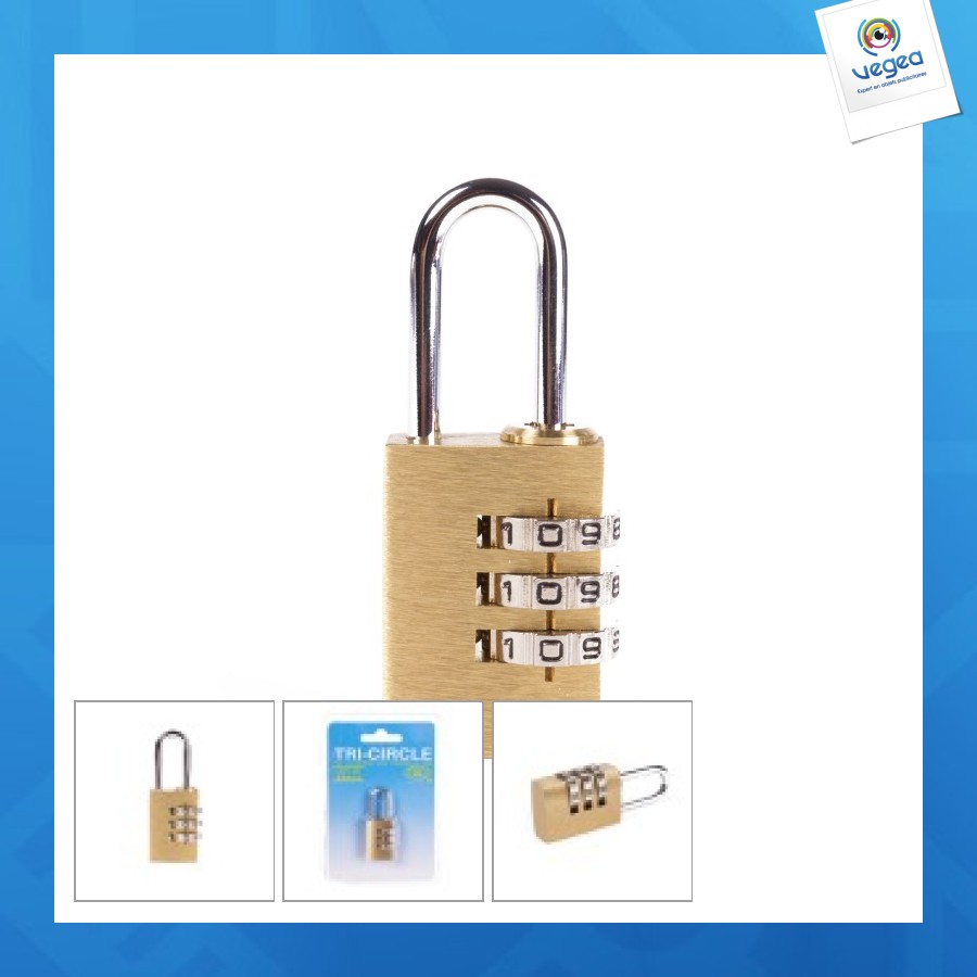 Tri-circle cadenas personalizable serrure à combinaison 25 mm bc