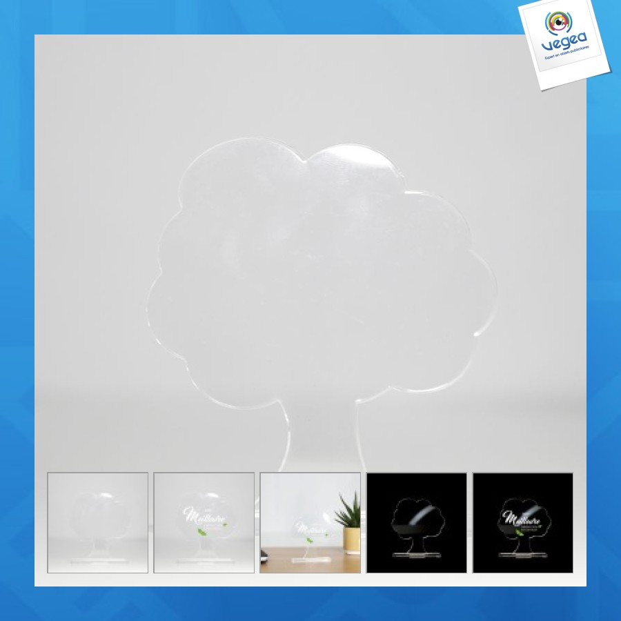 Trofeo personalizable árbol de plexiglás - francia 3 mm