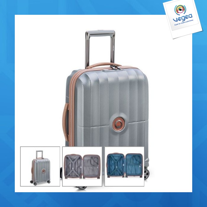 Trolley de promoción cabina slim 4 ruedas dobles 55 cm - st tropez