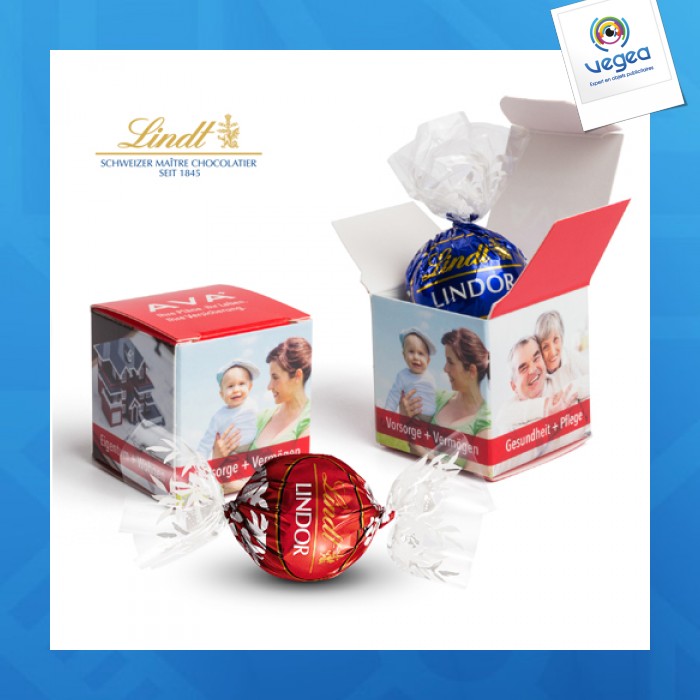 Trufa de chocolate en cubo lindor