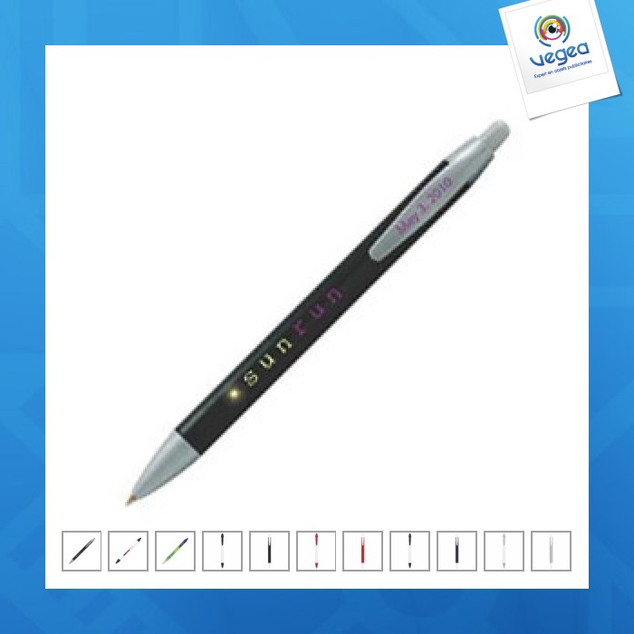 Un bolígrafo de cuerpo ancho, arco iris bic...