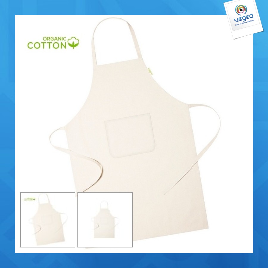 Un simple delantal personalizable en algodón orgánico