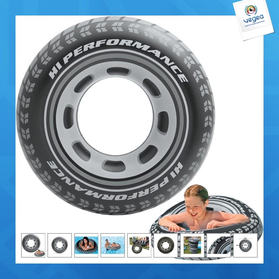 Une grande bouée gonflable personalizable de 70cm pour un enfant