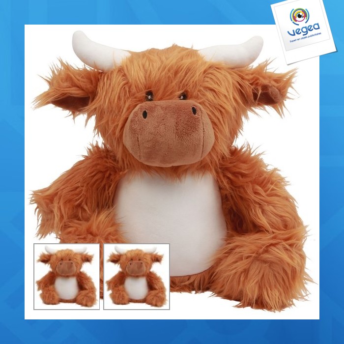 Vaca de promoción de peluche con cremallera - murmura