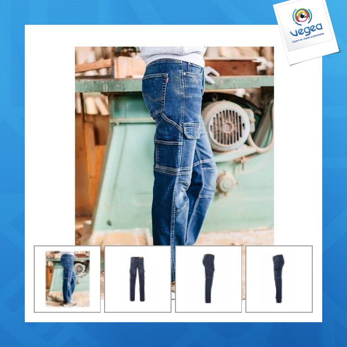 Vaqueros elásticos multibolsillos