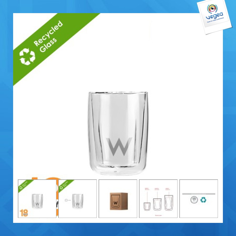 Vaso para beber de doble pared, 80 ml - stock