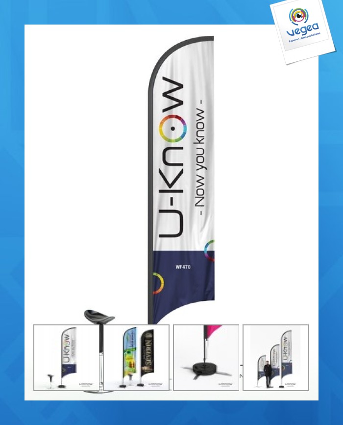 Vela de bandera de playa 4m70