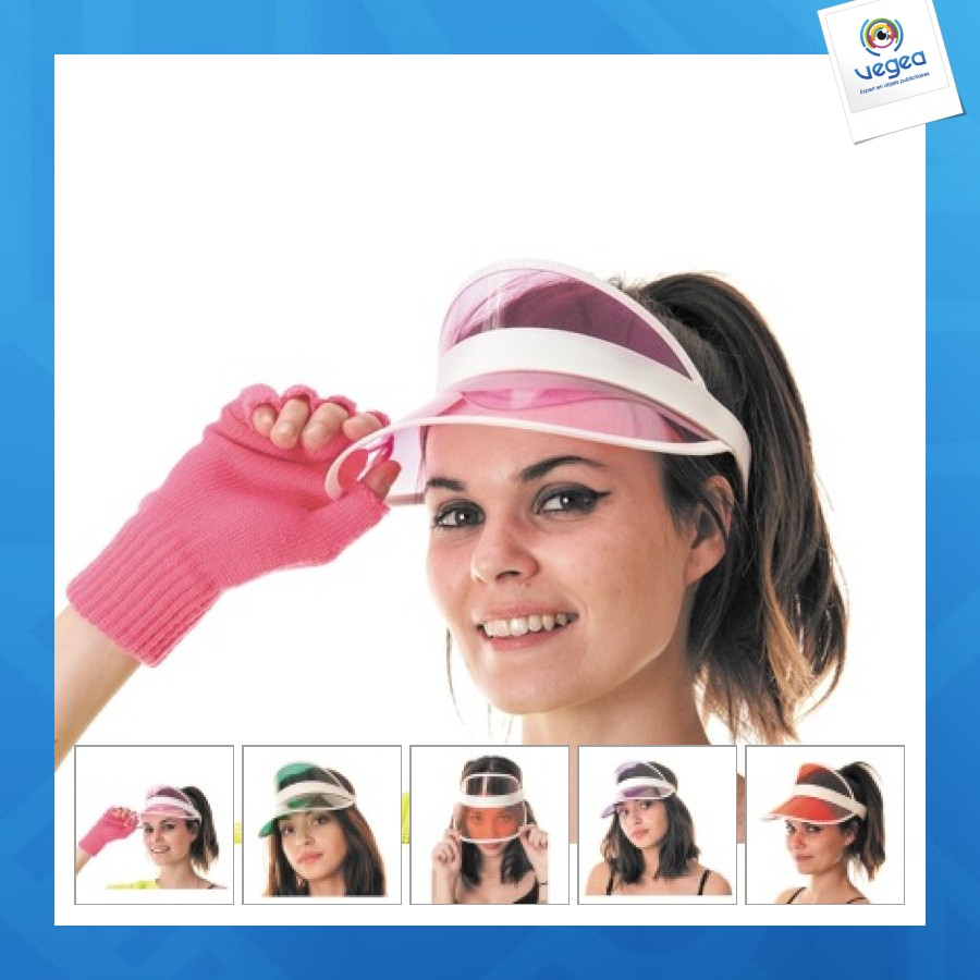 Visera de póquer naranja