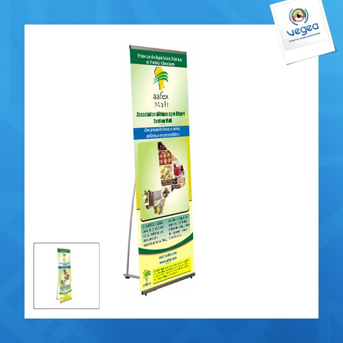 Visu-stand fijo alto 190 x ancho 70 cm x pie 35 cm lado único